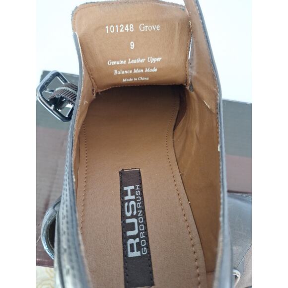 Rush by Gordon Rush Grovelea Monk Strap Shoes Grey Leather Men’s 9M - Picture 7 of 8